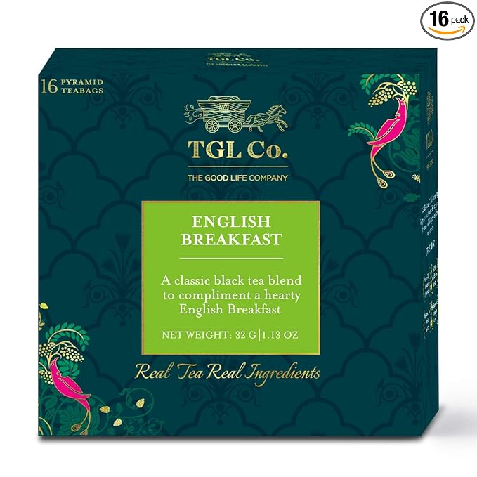TGL Pure English Breakfast Tea Bags 16 Tea Bags | English Breakfast Black Tea Bags