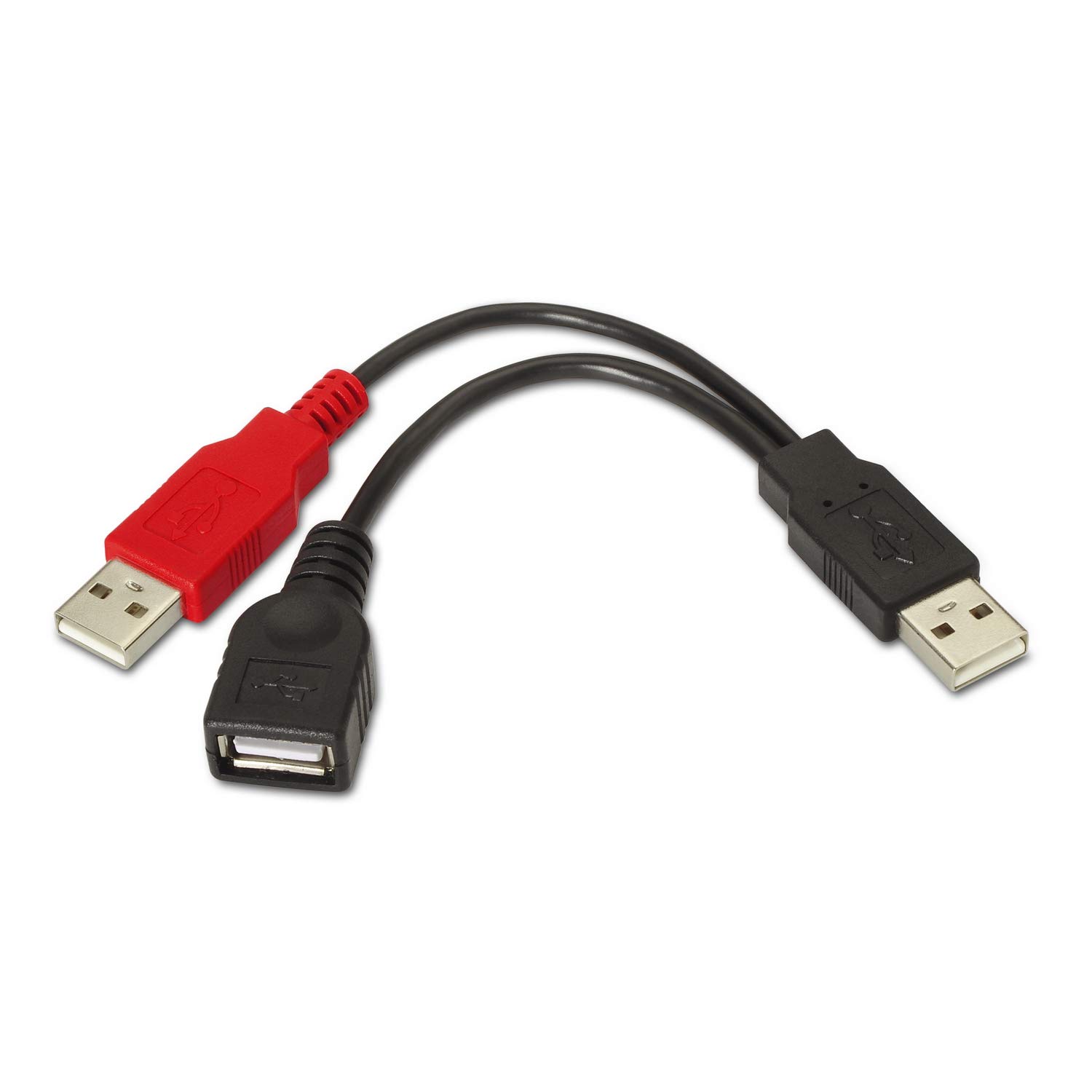 AISENS A101-​0030 - Cable USB 2.0 con Alimentación DE 15 cm (para Carcasa Externa) Color Negro