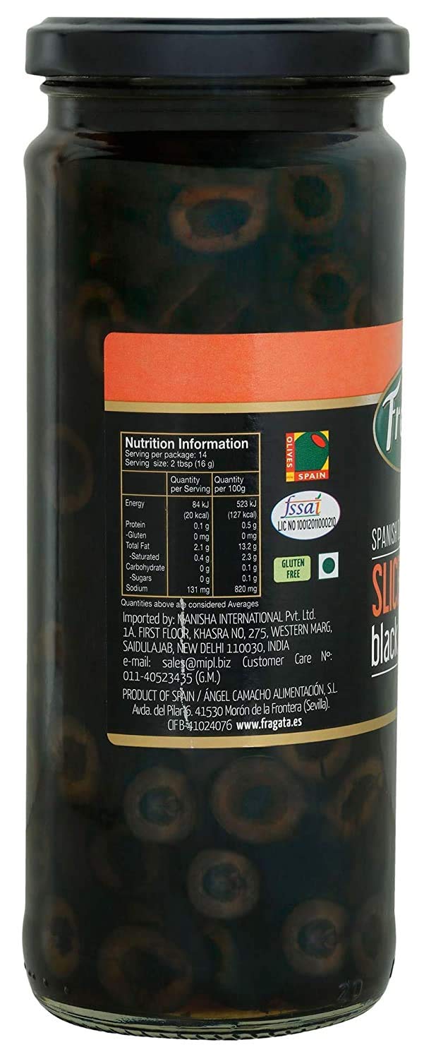 Fragata Olives Sliced Black 440g (Ideal for Pizzas and Salads) Pack of 2 - Image 3 thumbnail