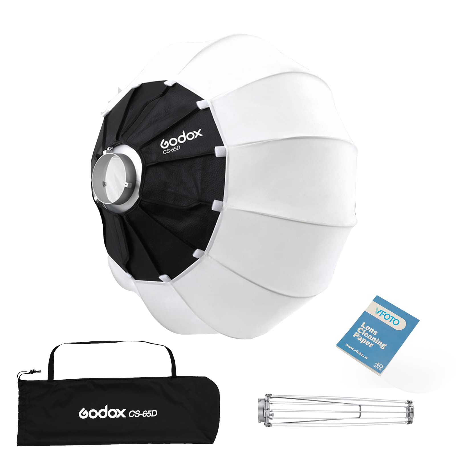 Godox CS-65D Lantern Softbox 65cm/25.6inch Soft Light Modifier Bowens Mount for SL60W SL60IIBi SL100D SL100Bi MS200-V MS300-V SK400II-V DP400III-V DP600III-V