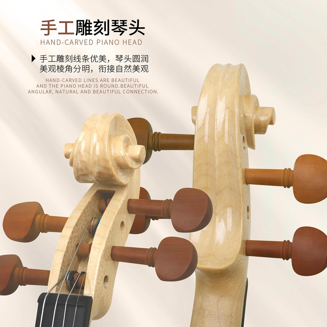Violino 4/4, violino a grandezza naturale, violino piccolo, mini violino per Aduts, violino in legno massello fatto a mano