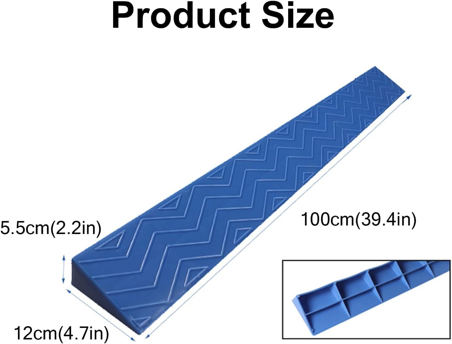 Kanduo Rampa podjazdowa Podjazd dla dzieci, podjazd rodzin bez barier, do łazienki, plastikowa mata schodkowa(Blu,12 * 5.5cm/4.7 * 2.1in)