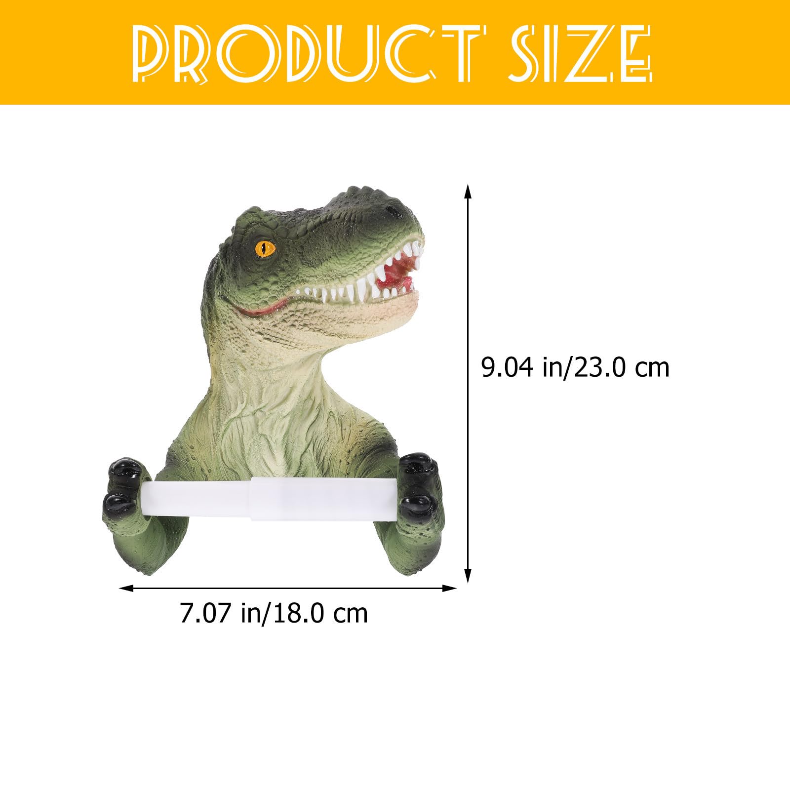 Toilettenpapierhalter mit Klebefläche Dinosaurier aus Kunstharz