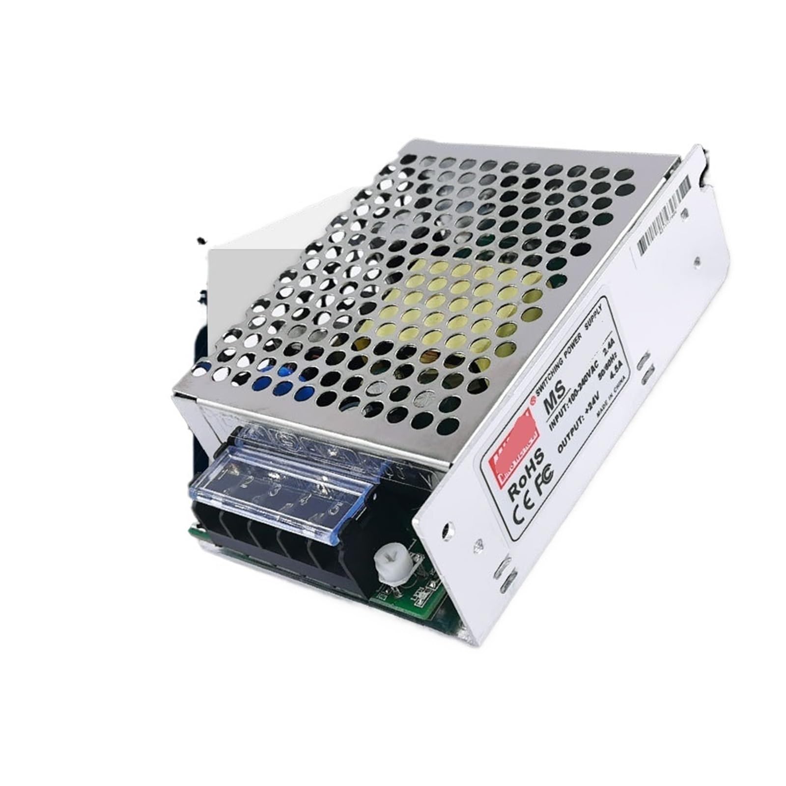 PWANUIGTE MS-100W/120W Small Switching Power Supply Input 220VAC to DC12V/24V DC Volume(MS-120-12)