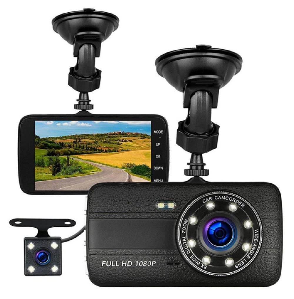 AUSHA® 4 inch Screen Dash Cam 1080p HD Car DVR Dual Camera Dash Cam-image-39