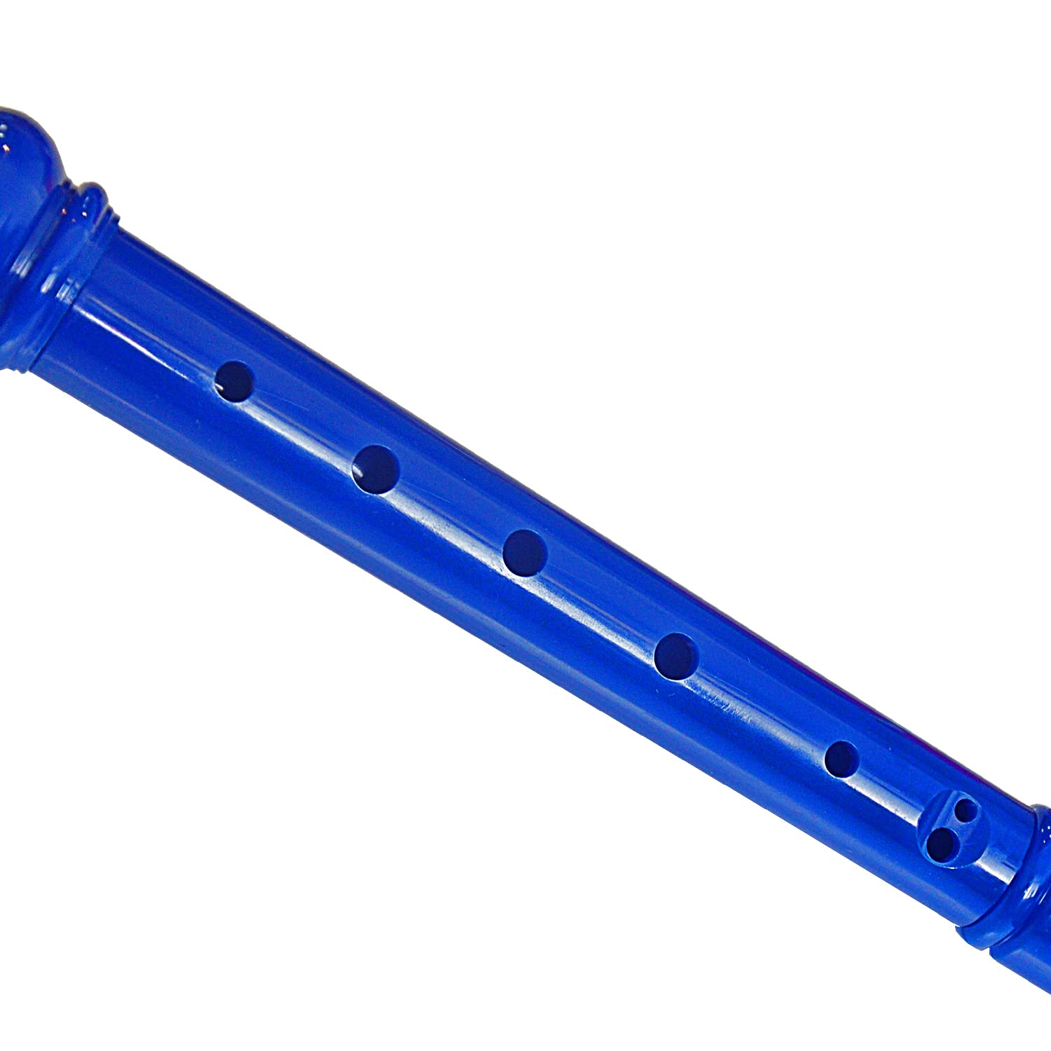 Instrumento de flauta soprano de 2 piezas para adultos, principiantes, estilo alemán, llave C, 8 agujeros, descendiente con varillas limpias, estuche de almacenamiento (azul y blanco)