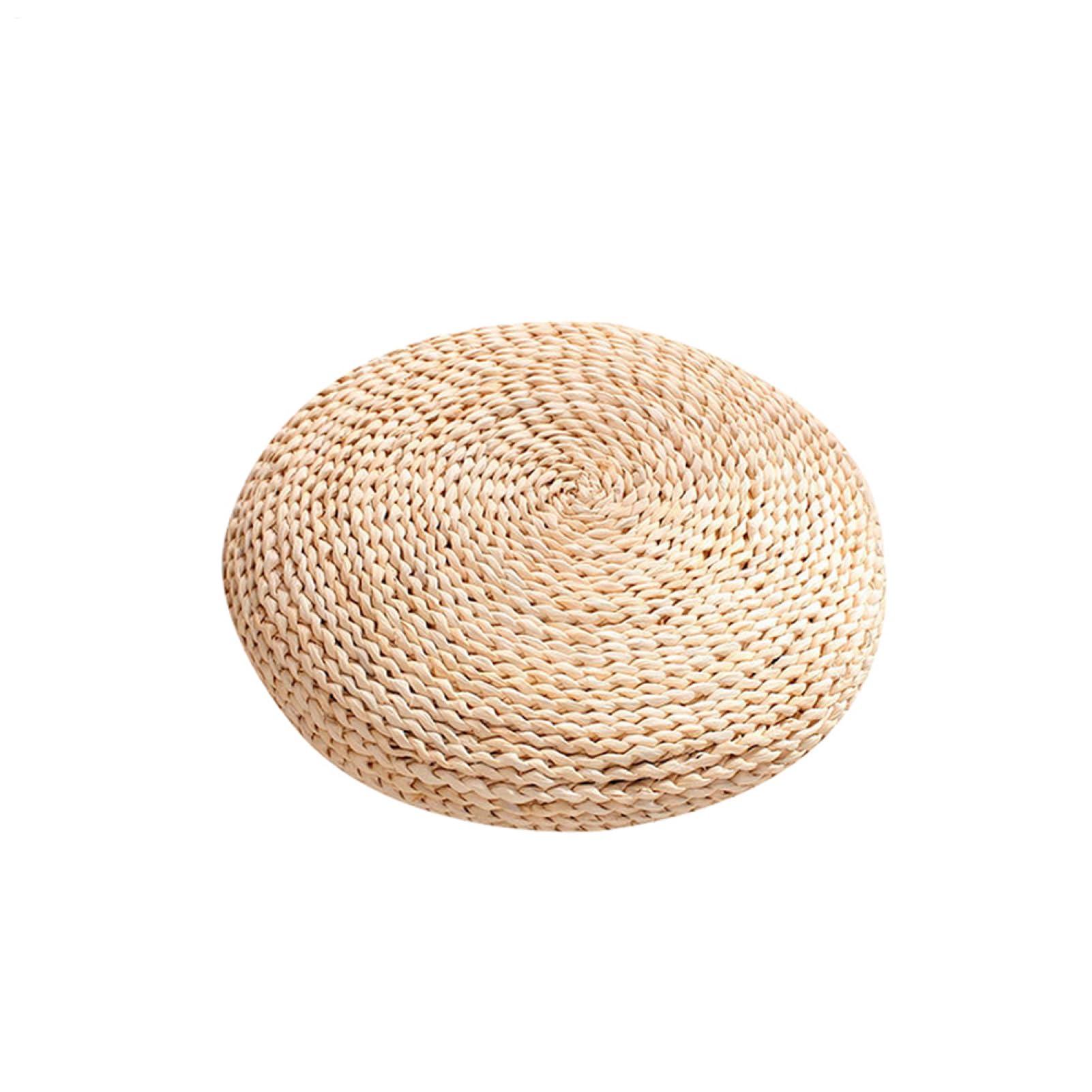 Coussin de siège rond en paille pour soulager votre dos au sol