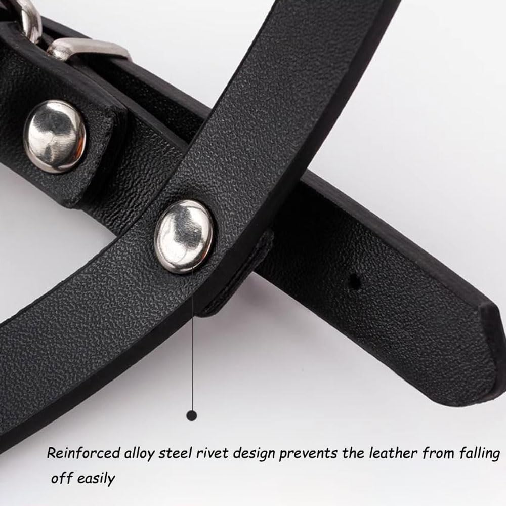 Bozal para Perro Bozales Anti-Morder Transpirable Cesta de Metal para la Cara para Perros Anti Morder y Ladrar,Correa de Cuero Ajustable Adecuada para Perros gigante Grandes medianos de 15-50kg o más