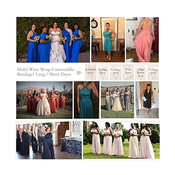 Bridesmaid Dress,Womens Long Prom Dresses Infinity Dress with Bandeau, Convertible Dress, Bridesmaid Dress, Long,Short, Plus Size, Multi-Way Dress, Twist Wrap Dress