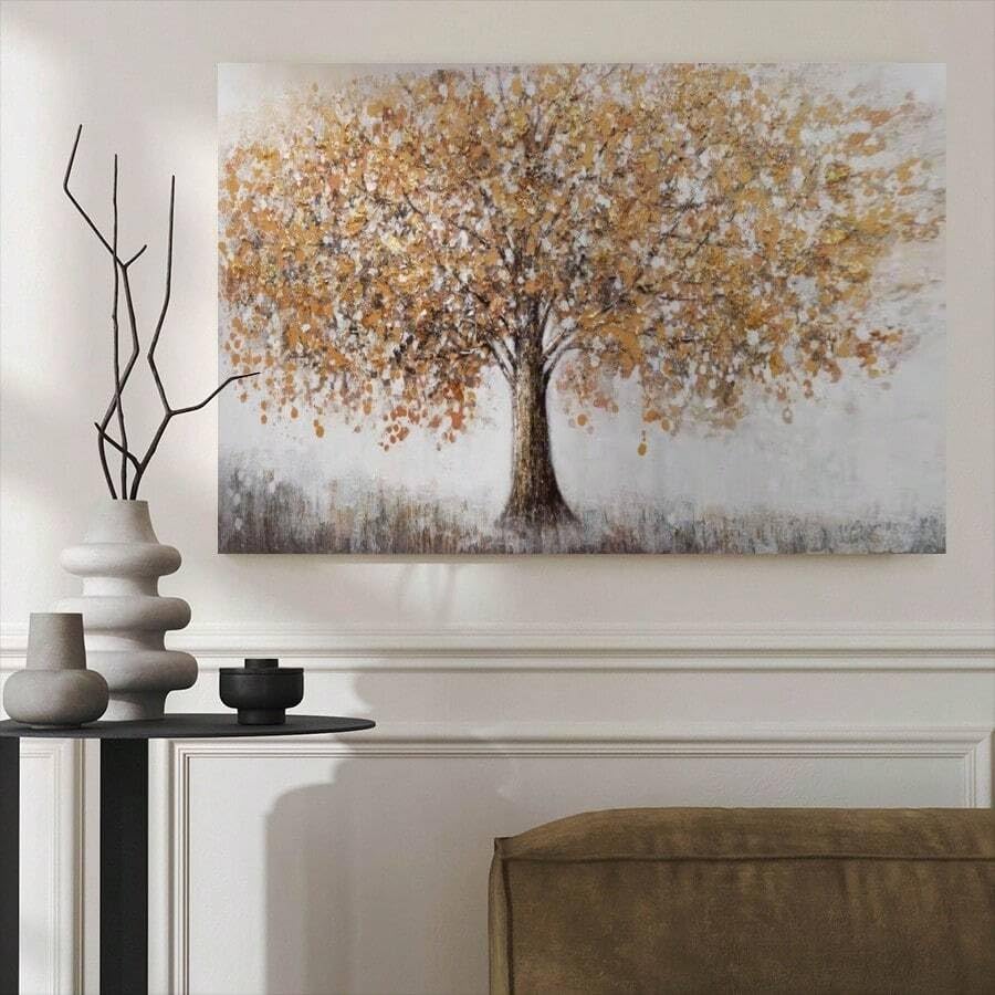 Impression sur toile de paysage d'automne grand format avec châssis - 2