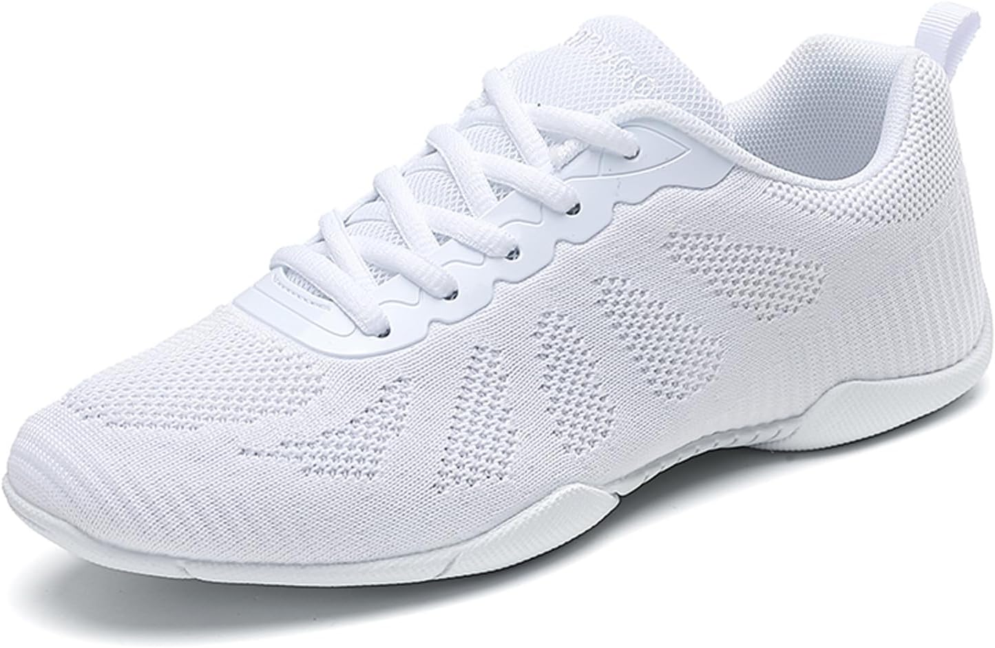 ELIOGNWomens Cheerleading Shoes Cheer Shoes for Girls White Breathable Lightweight Cheerleading Competition Shoes School Yoga Gymnastics Training Shoes