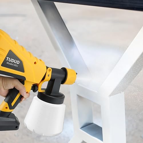 Miniatura 7 de Pistola pulverizadora de pintura, pistola de pintura eléctrica, 3 boquillas y 3 patrones de pulverización con perilla de ancho de pulverización