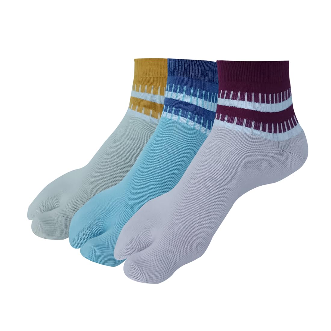 allen solly Women's Cotton Quarter Length Socks (Pack of 3) Lemon Yellow, Sky Blue, Baby Pink-picture-10