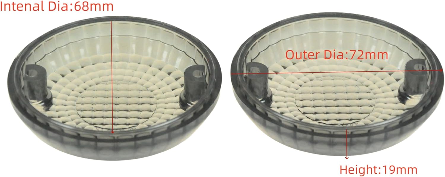 Fit for Kawasaki VN800 Vulcan 800 Drifter; Vulcan 800 Classic; VN800; 23048-1066;23048-1065; Flasher Light Idicator Turn Signal Lamp Lens (Smoke)