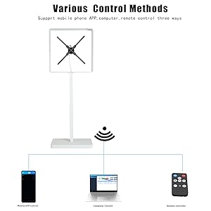 3DHologramFan with Wardrobe,HologramProjector HD LED Resolution Advertising Display with Remote Bluetooth WiFi,1500+ Video Library for Business,Bar,Halloween (58CM Metal Protective Cover)