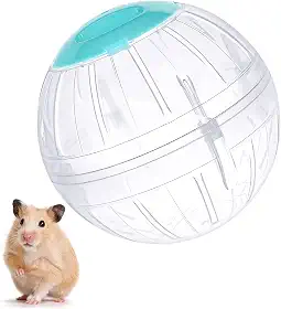 Bola de exercício para hamster, roda de corrida transparente de 14 cm para hamsters anões para reduzir o tédio e aumentar a atividade