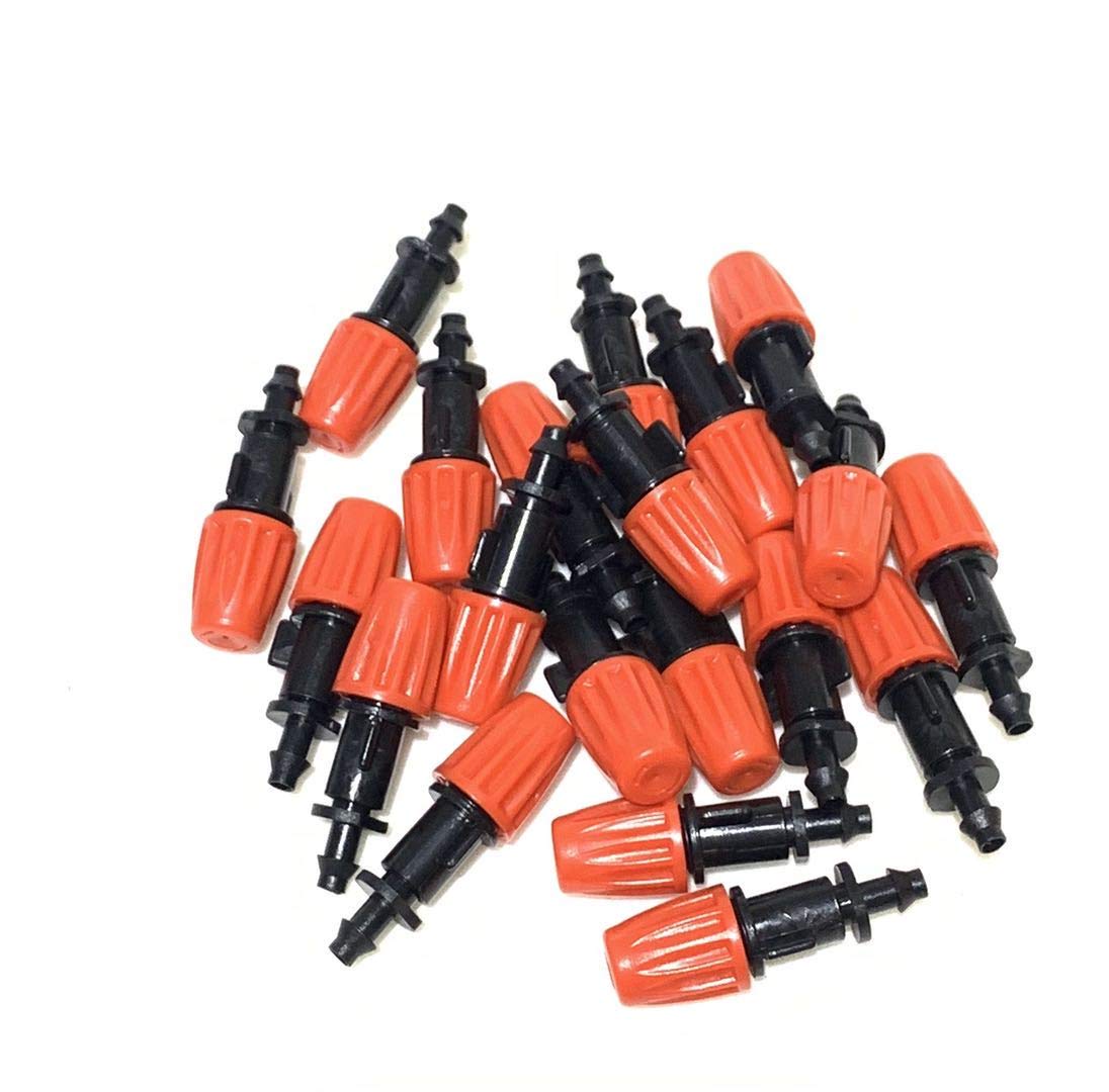 Watering 1/2'' Drip Irrigation Kits, Misting Cooling System for Home Garden Yard Lawn Landscape Patio Plants Flowers Water Supply (20pcs Orange Misting Nozzle)