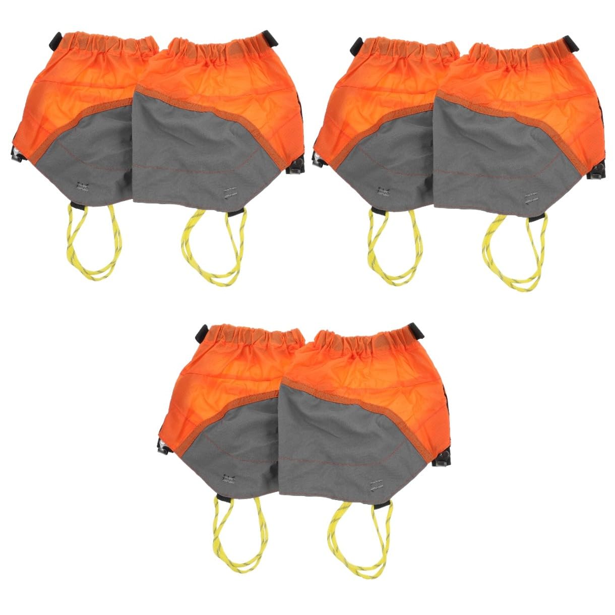 VICASKY 3 Pièces Guêtres de Randonnée Imperméables Orange Protection Sable et Respirante Réglables avec Cordon Élastique pour Chaussures de Marche Extérieur