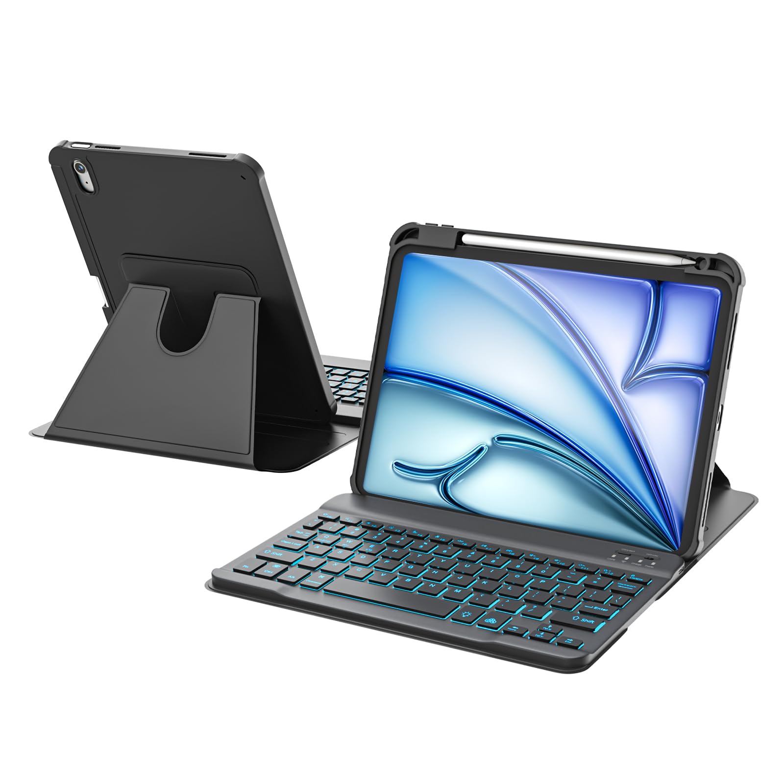 RAYMCRAFT for iPad Air 11-inch Case with Keyboard M4/M3/M2 (2026/2025/2024)