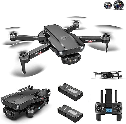 Dron con cámara 6K HD FPV Live Video 2 Baterías RC Quadcopter Helicóptero para niños y adultos Control de gravedad Altitud Hold Modo sin cabeza