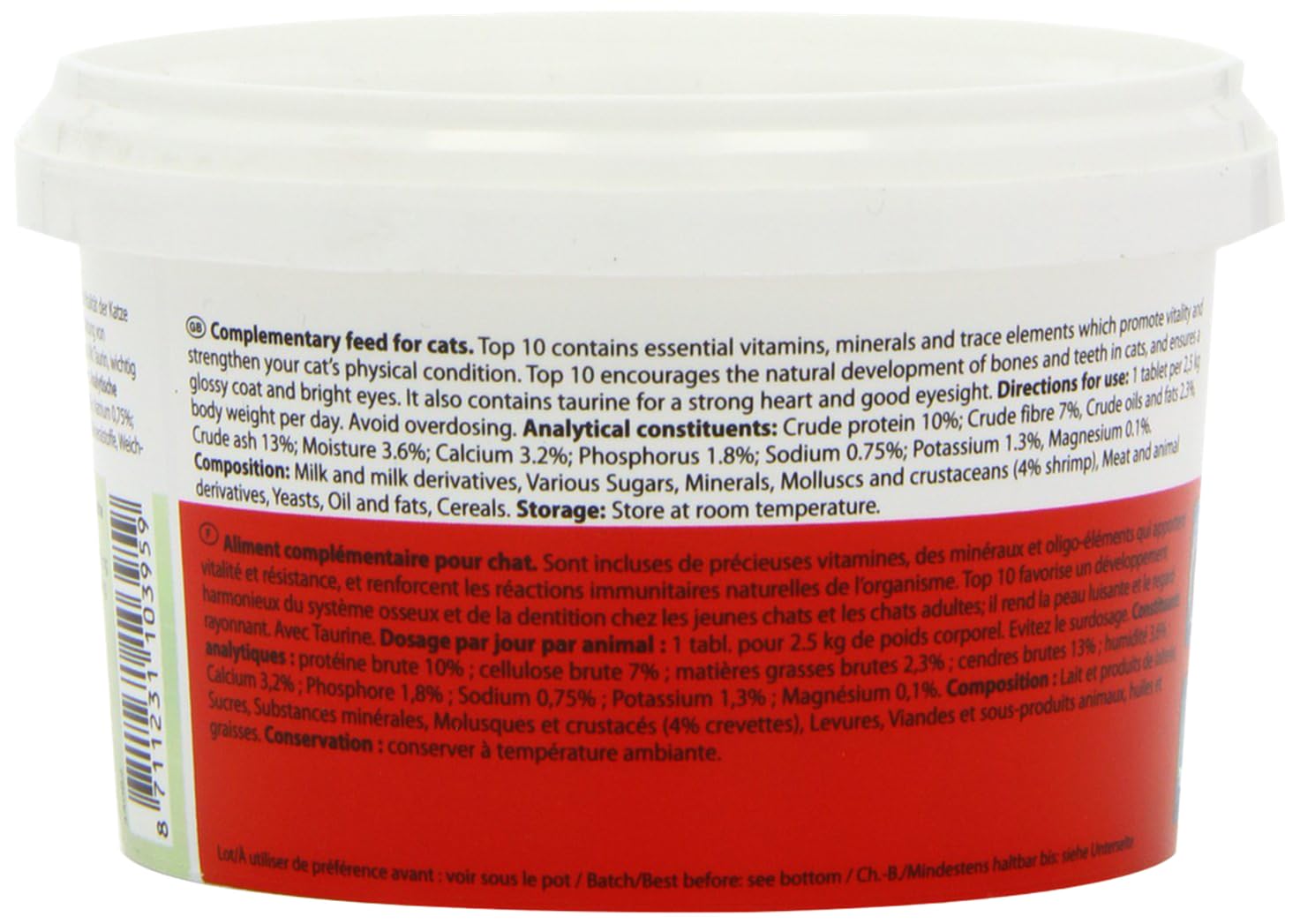 Beaphar Top 10 Cat Multi-Vitamins 180 Food Supplements