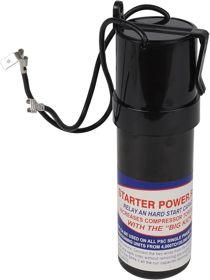 SPP6 Relay/Capacitor Hard Start Kit with 500% Increase Starting Torque for Air Conditioner - Compatible with HVAC Compressor – Replaces SPP6, TJ90HS6,AP4502872,35702, DST-6, ERPP6, HS6, HS650