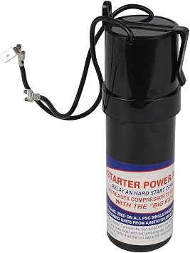 SPP6 Relay/Capacitor Hard Start Kit with 500% Increase Starting Torque for Air Conditioner - Compatible with HVAC Compressor Replaces SPP6, TJ90HS6,AP4502872,35702, DST-6, ERPP6, HS6, HS650