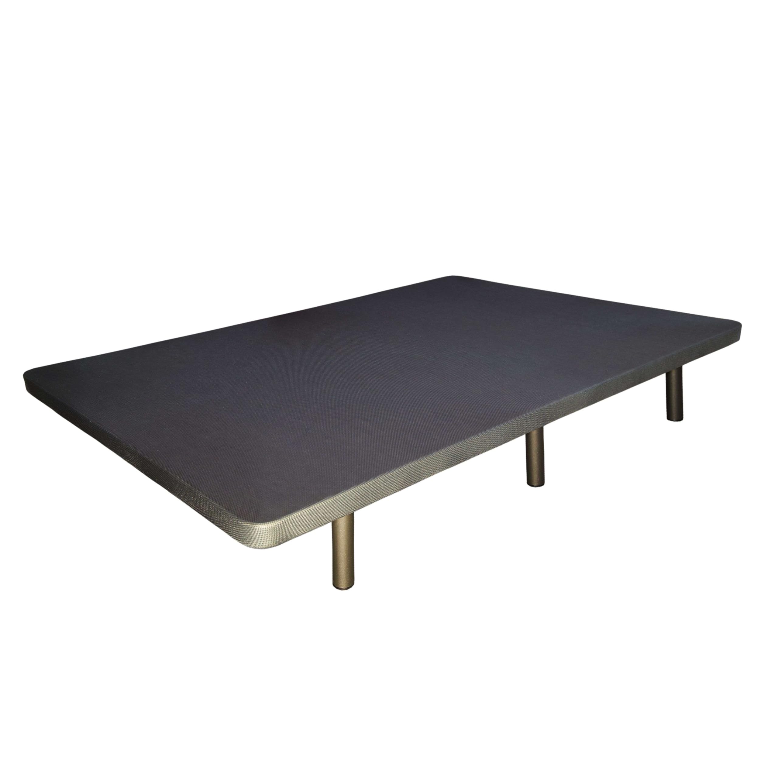Miroytengo Base Tapizada 75x190 cm para Dormitorio 3D Estilo Contemporáneo en Color Gris Antracita con 5 Refuerzos Trasversales (con 6 Patas)