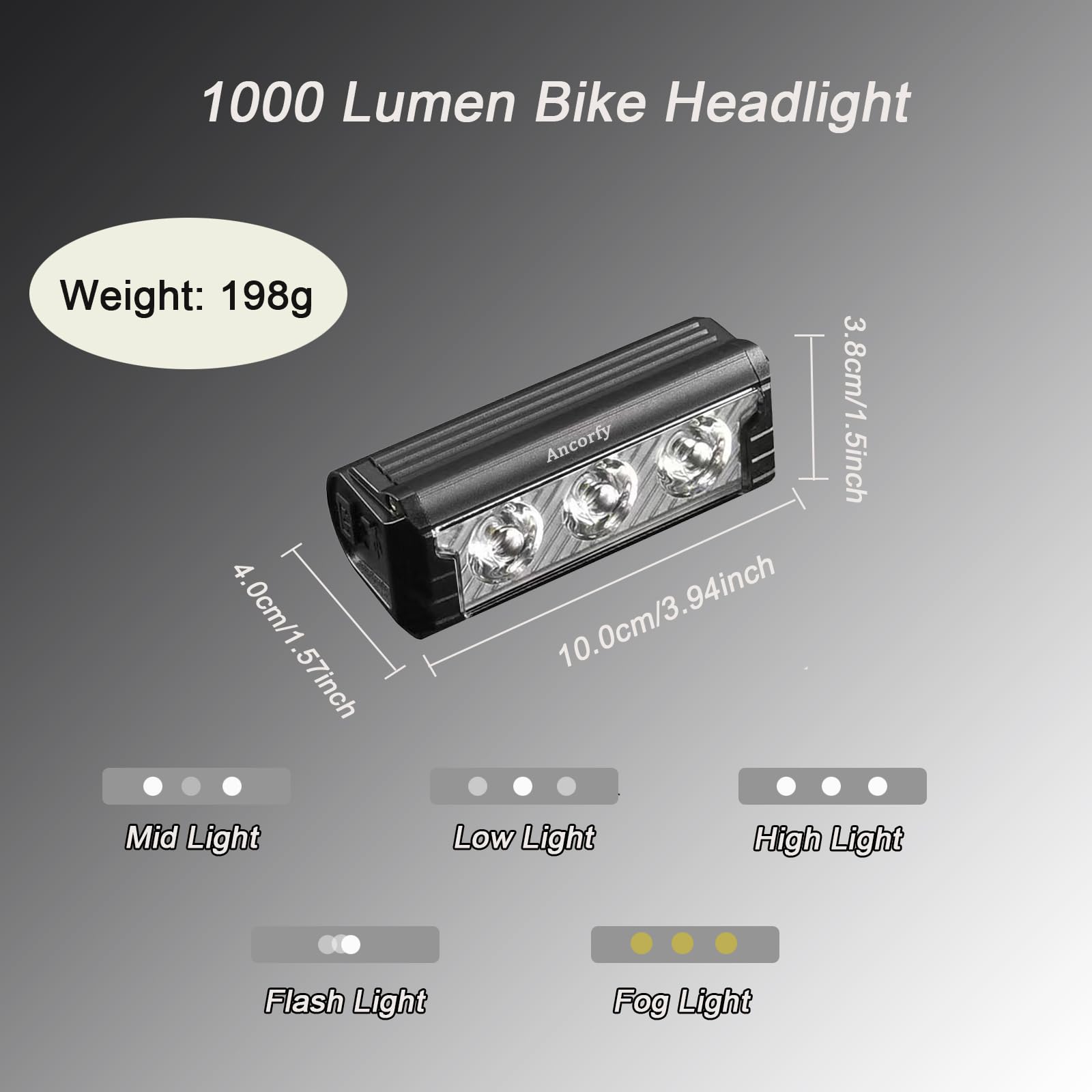 Super Bright LED Bike Light, USB Ricaricabile Bicicletta Faro, Impermeabile Bike Headlight, 5 Modalità 2800 Lumen Bicicletta Faro, MTB Off-Road Ciclismo Pendolari