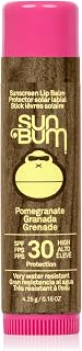 Sun Bum SPF 30 Pomegranate Sunscreen Lip Balm, Vegan and Cruelty Free Broad Spectrum UVA/UVB Lip Care, Made with Aloe and Vitamin E for Moisturised Lips, 4.25g