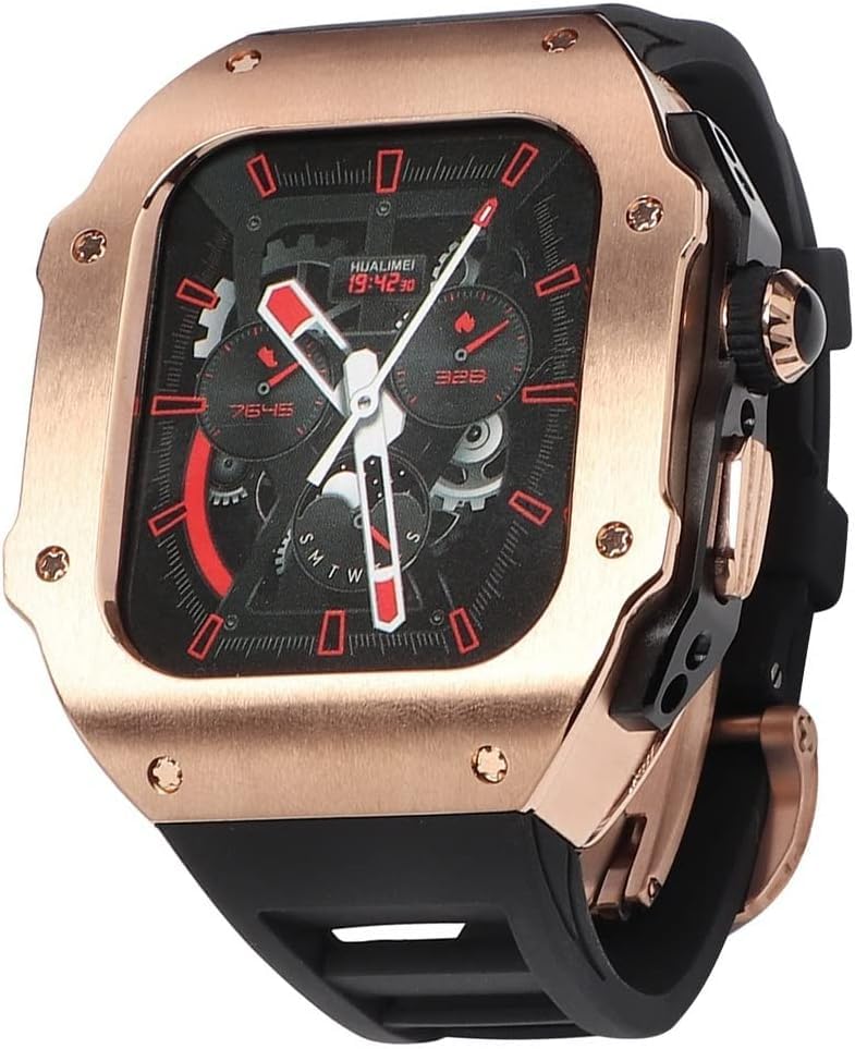Boîtier de montre en acier inoxydable Fluororubber iWatch 49mm