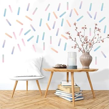 300 Pcs Exquisite Removable Ombre Gradient Sprinkle Wall Decals Set