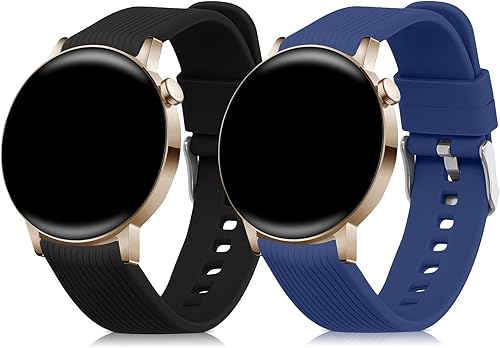 kwmobile Correas compatibles con Huawei Watch GT 3 Pro (1.654 pulgadas)  Watch GT 3 (1.654 pulgadas) - 2 correas de silicona de repuesto -