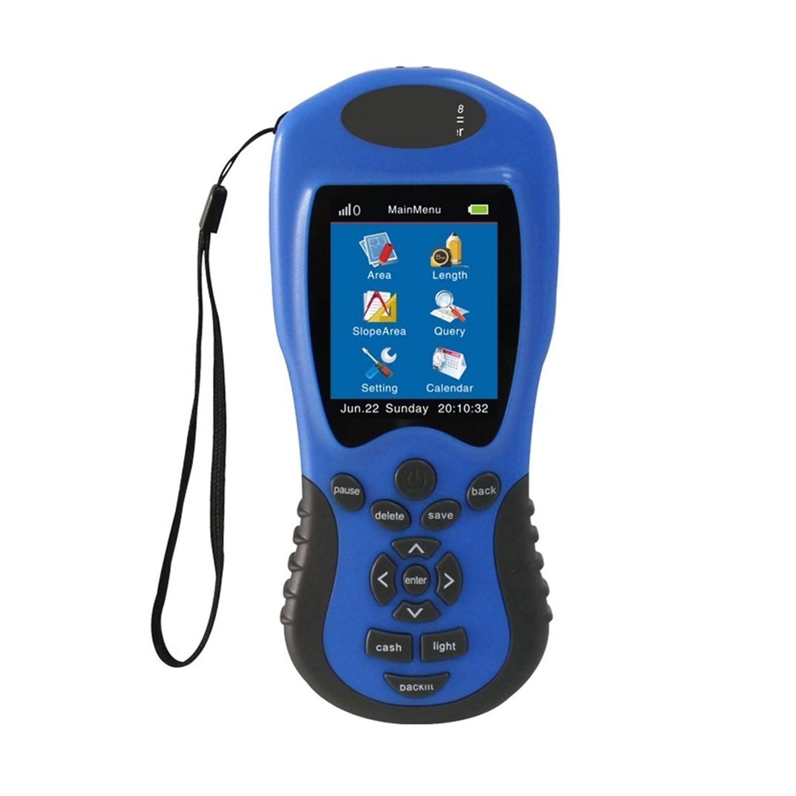 Télémètre laser, NF-198 Appareils de test GPS Compteur de terrain GPS Affichage LCD Valeur de mesure Figure Arpentage des terres agricoles et mesure de la zone de cartographie Mesurer la distance, la