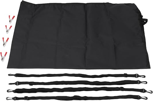 Yctze Rear Barn Door Awning Cover Vehicle Rear Door Rain Shield Canopy Van Sunshade Weather Resistant 180x114cm with 4 Elastic Straps for Rear Gate