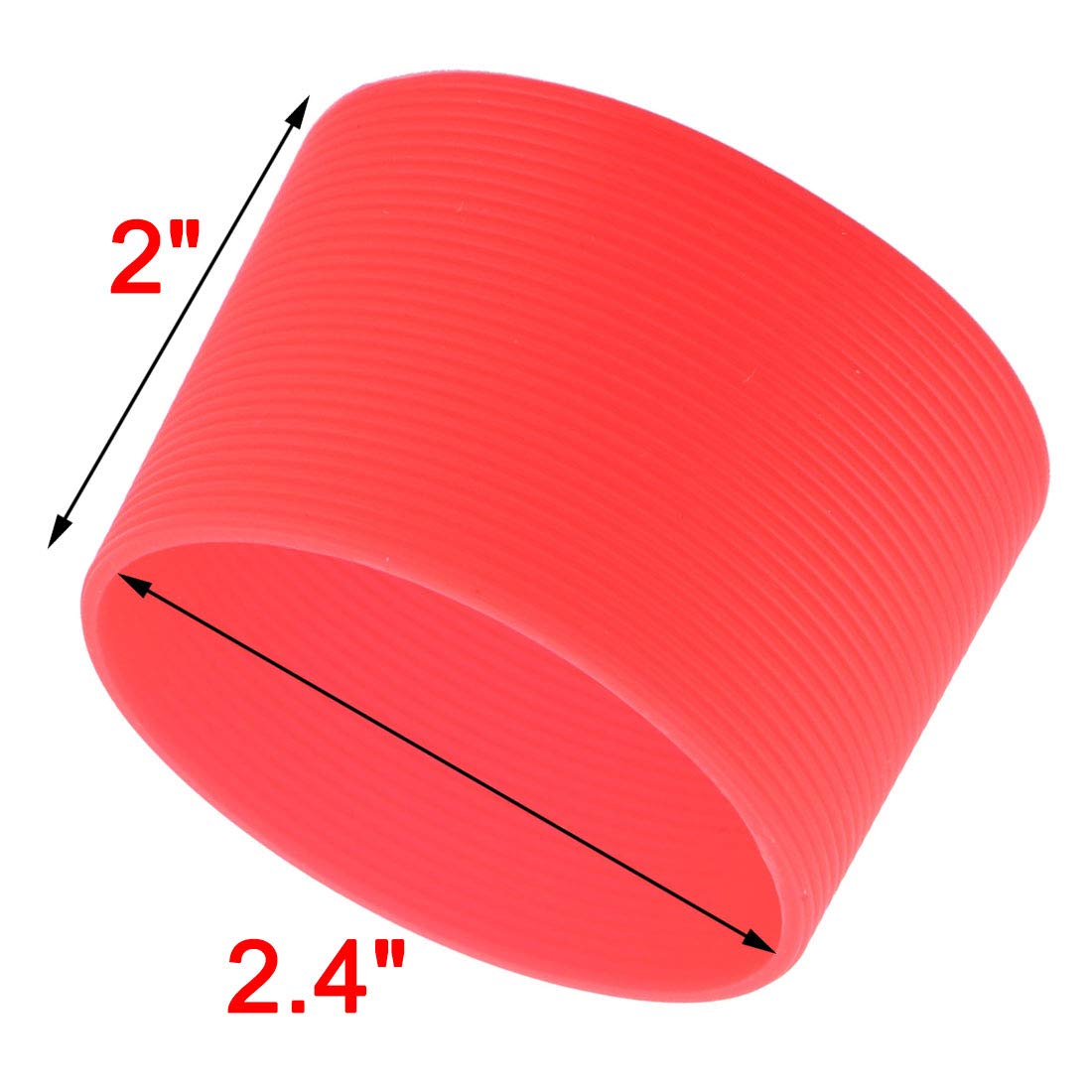 Sourcingmap Silicone Outdoor Round Nonskid Water Bottle Mug Cup Sleeve Cover 6.5cm Dia Red - Image 2