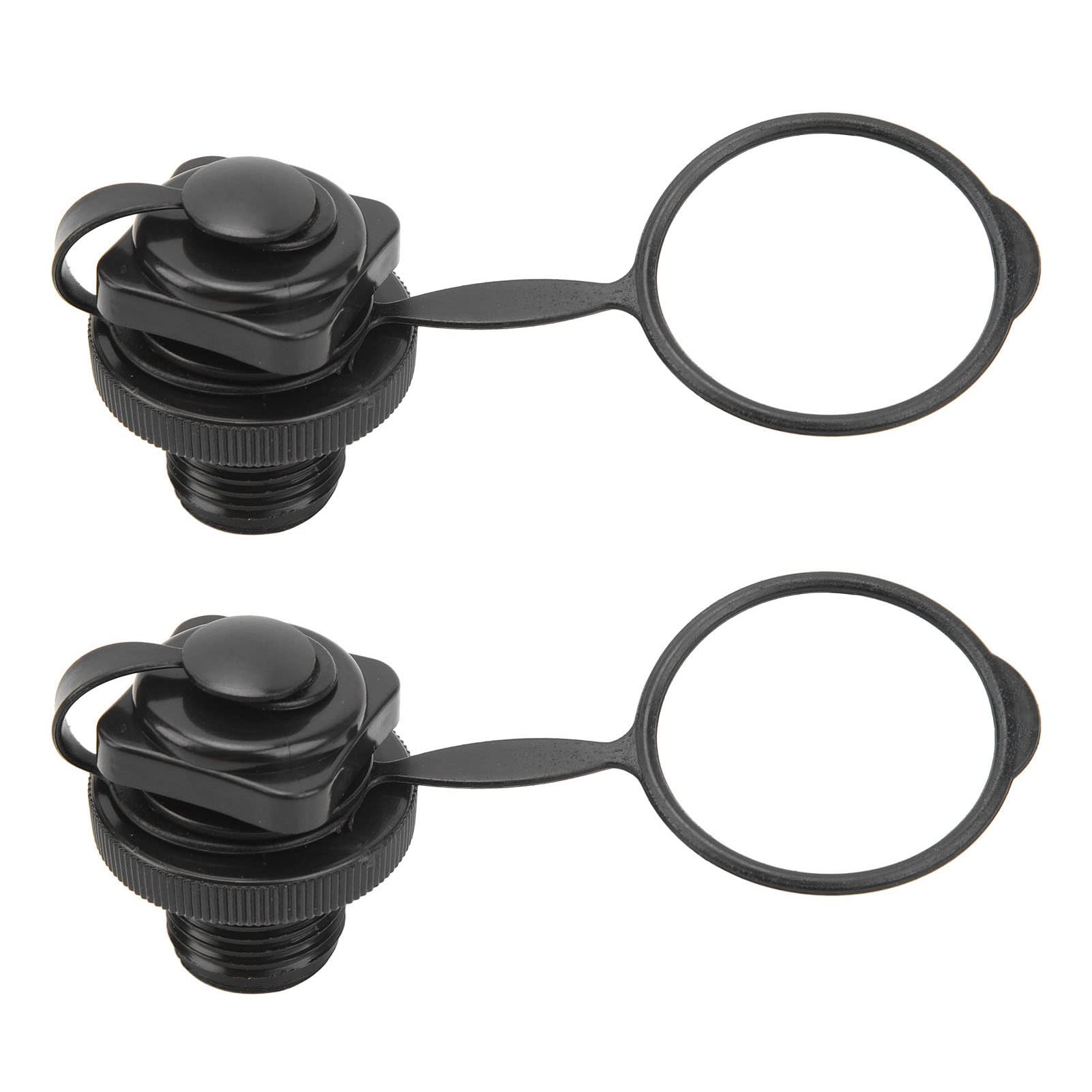 Lot De 2 Bouchons De Valve Pour Bateau Gonflable - 20x17mm, ABS, Joint Caoutchouc Anti-fuite