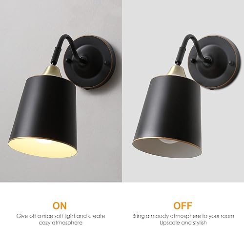 Miniatura 4 de Lámpara de pared enchufable, moderna lámpara de pared giratoria con cable de interruptor de encendidoapagado para cabecero, dormitorio, sala de