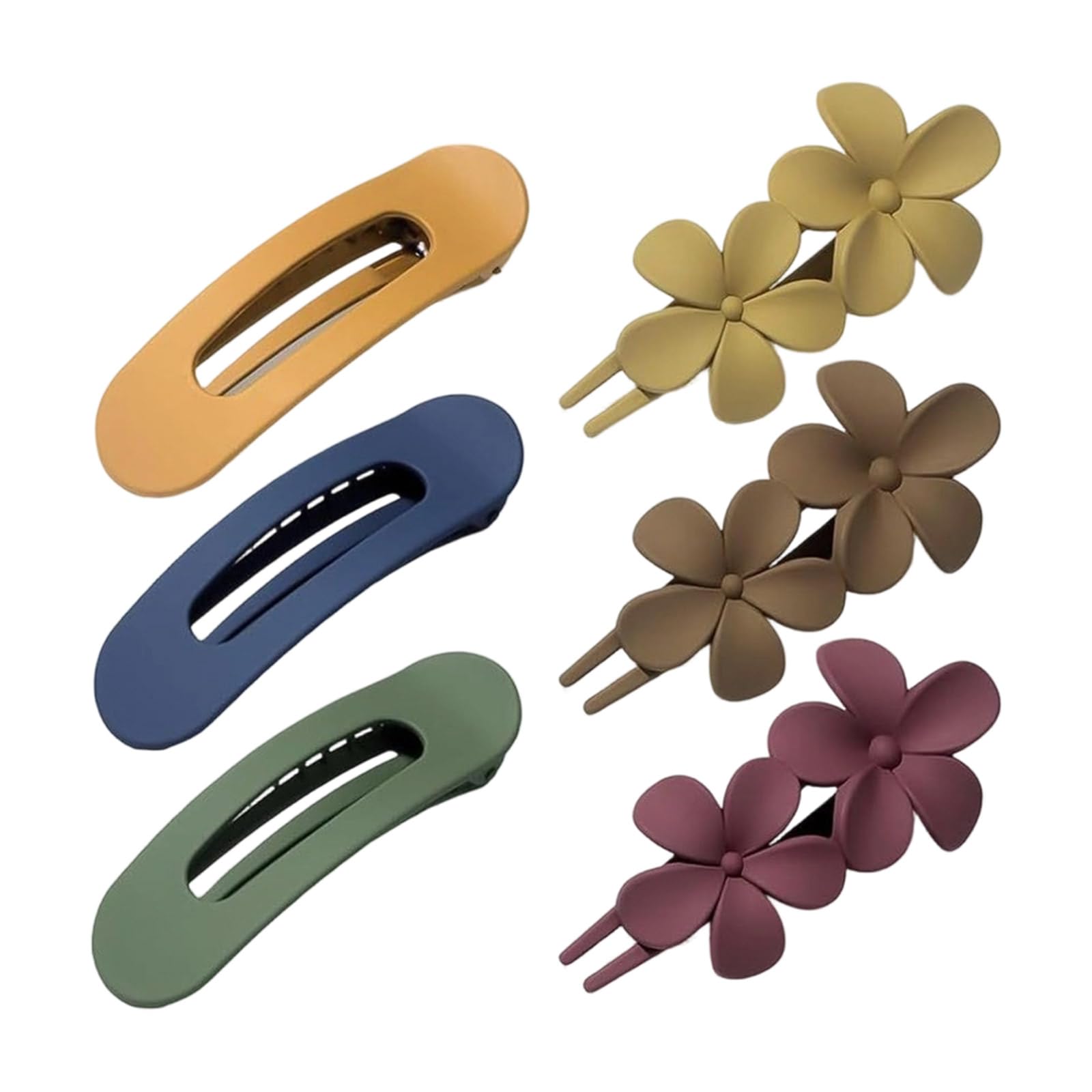 YUXITA 6PCS Floral Hair Clip Set Gentle Hold Nonslip Headdress Hair Accessories For Women Girls