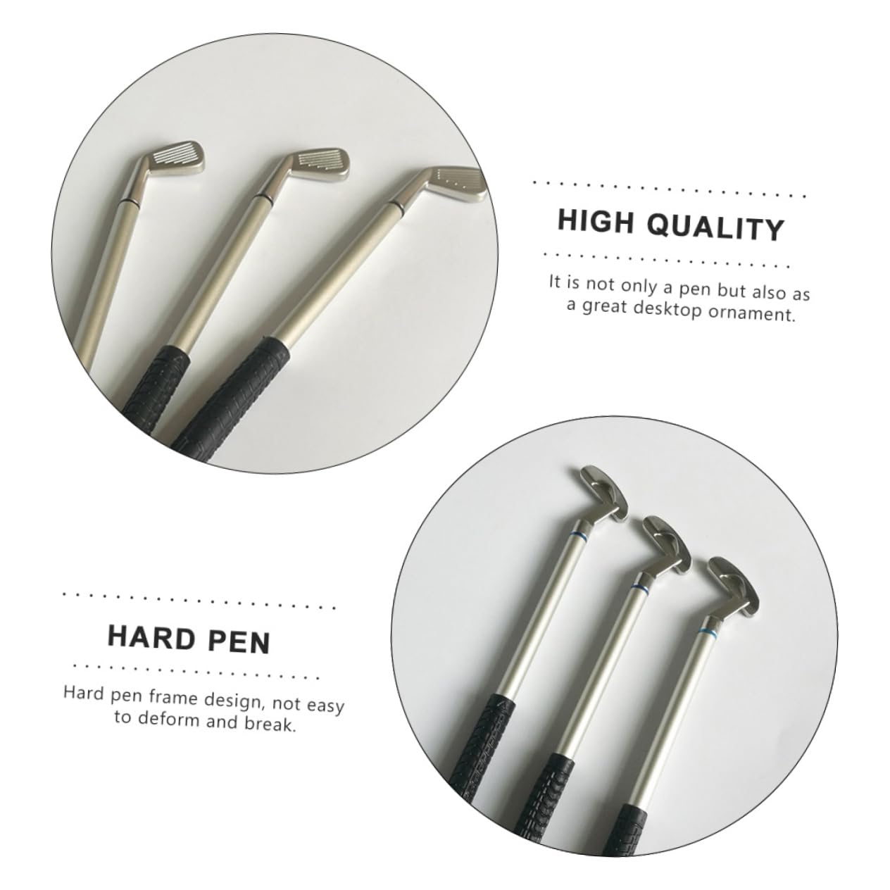 DOITOOL 2 Set Penne Scrivania Miniatura Penne Decorative Metallo Golf Con E Blu Accessori Ufficio Resistenti Per Appassionati Golf E Decorazione Desktop 8 * 2