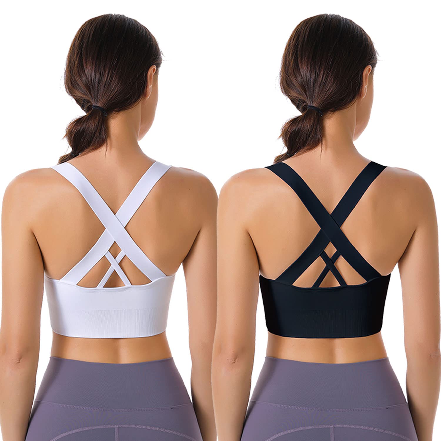 Photo 1 of Evercute Women's Sports Bras (2-Pack)