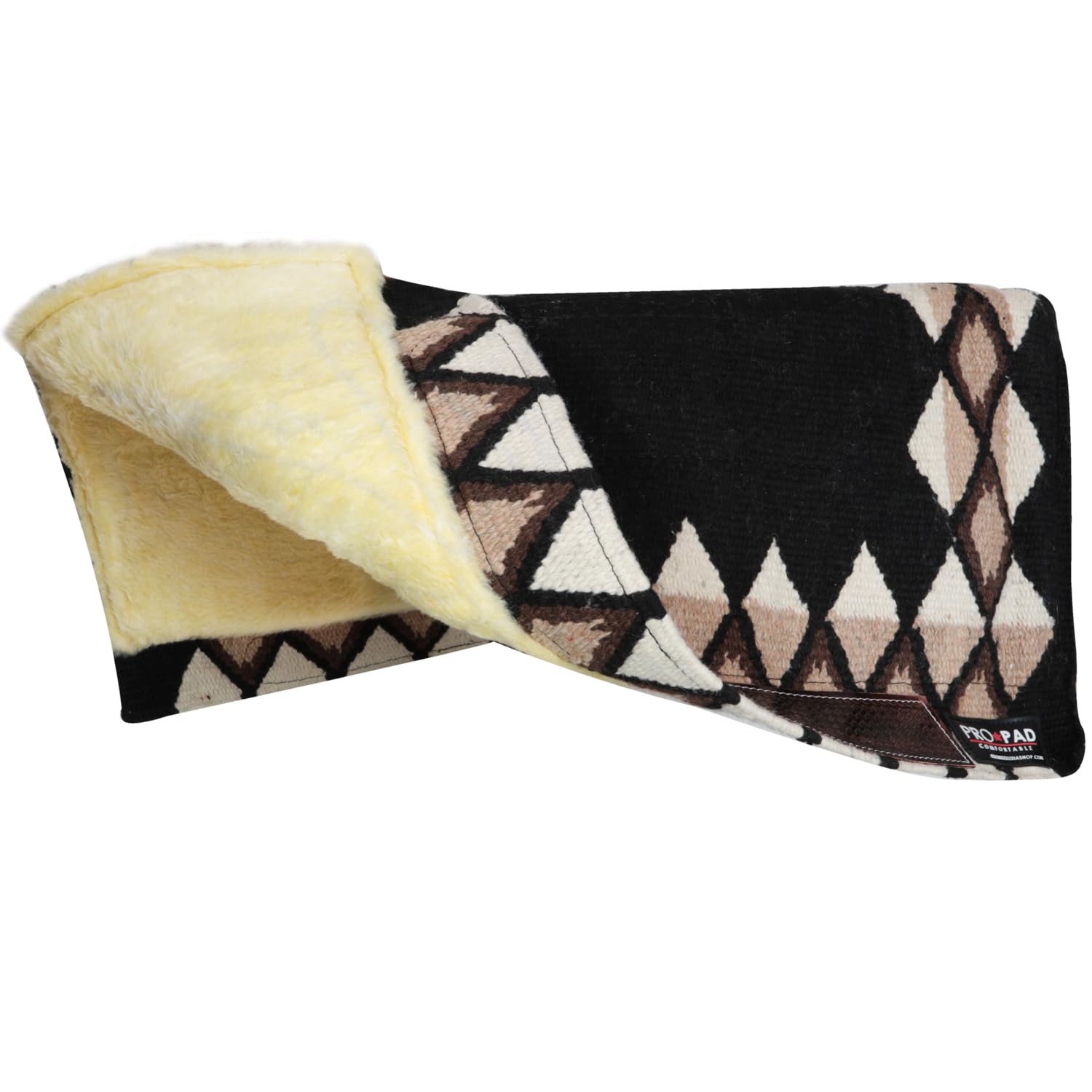 Tapis de selle Western NewRombo, doux et résistant, indispensable pour protéger le cheval des traumatismes et chocs excessifs, sobre et élégant (Full, noir)