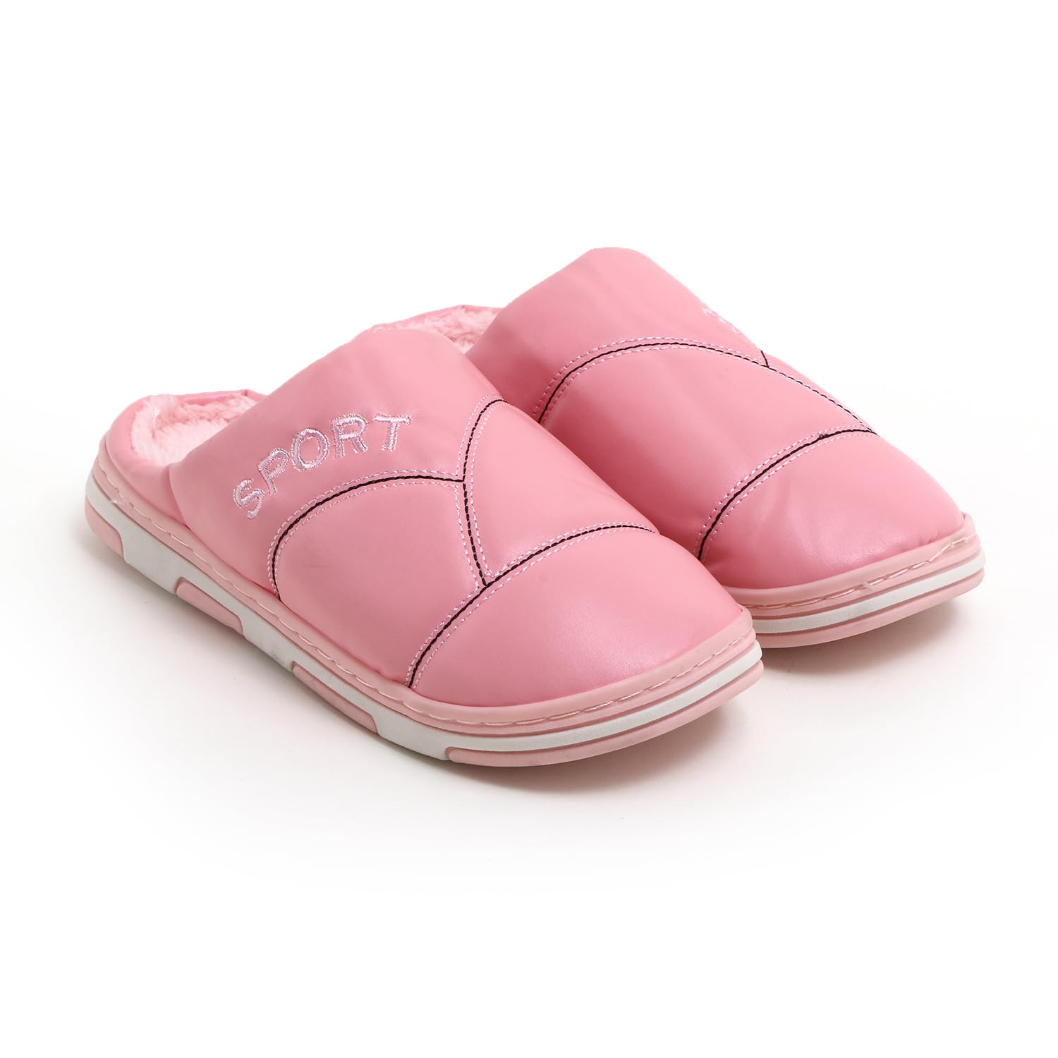 TopiBaaz Women Winter Slippers Soft Fleece Warm Fluffy Flip Flop Bedroom House Shoes Round Toe Embroidered Lightweight Loafers Anti Skid Home Slipper Slides (C Pink, 5) (B0CNXSW6V1) Amazon Price History, Amazon Price Tracker