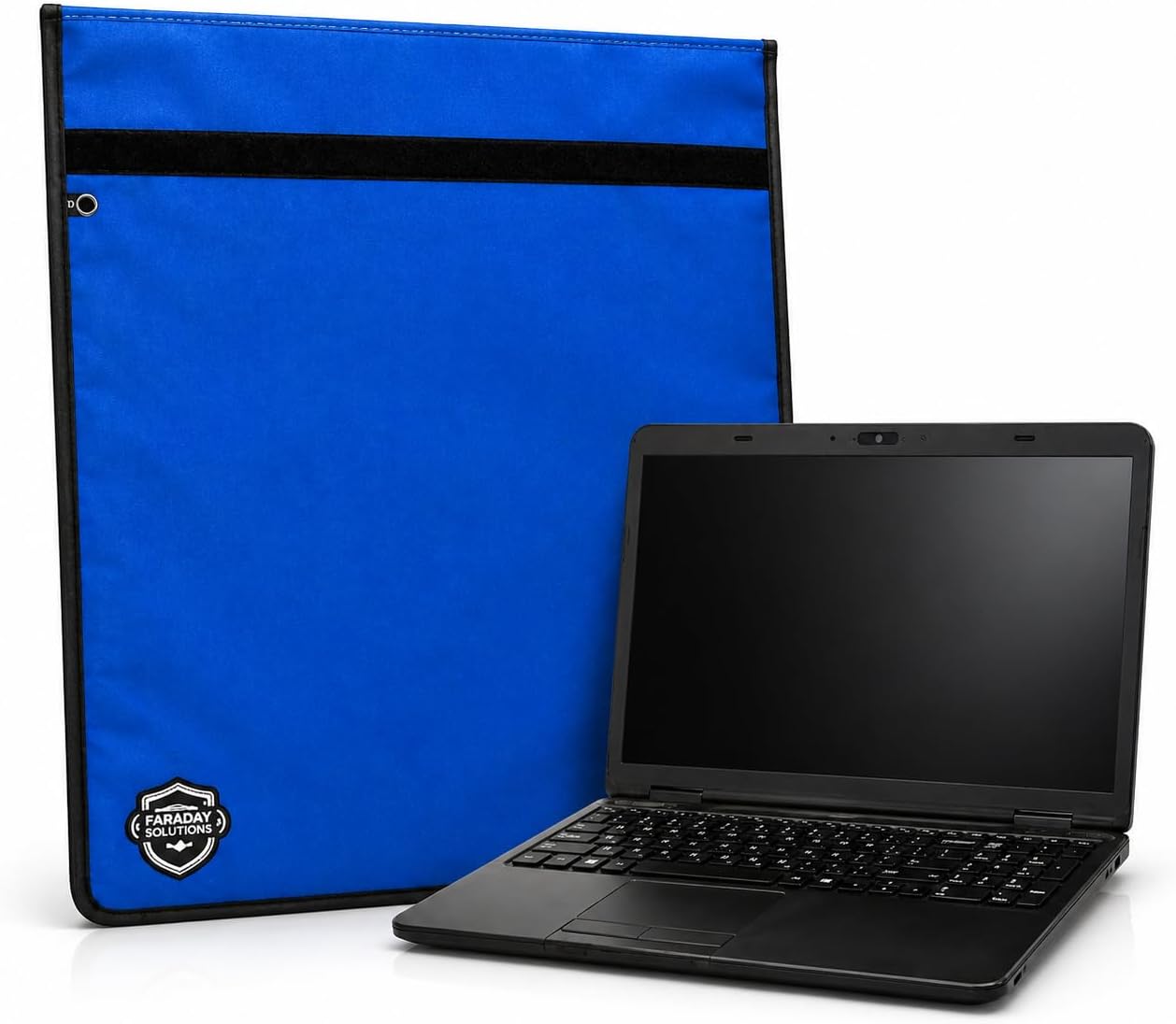 Faraday Laptop Bag 22"x16" – Signal Blocking Case for Laptops, Tablets & Phones – EMF/RF/WiFi/Cell/GPS Shielding – Dual-Layer Protection – Forensic-Grade Device Isolation (Blue)