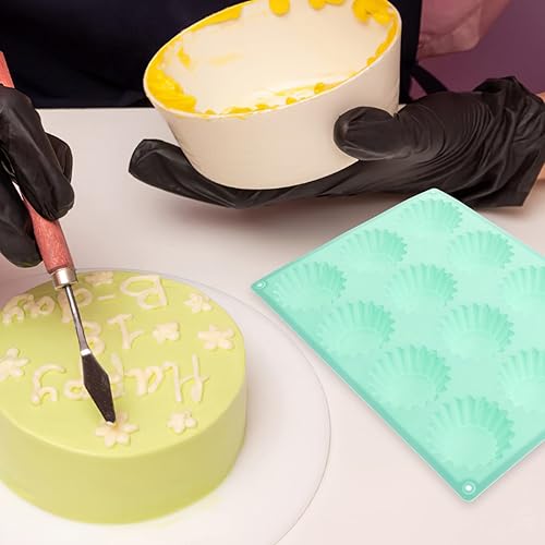 Miniatura 8 de Kichvoe 3 piezas de silicona mini molde antiadherente mini quiche moldes para hornear pasteles pequeños 12 cavidades molde de tarta moldes de cera