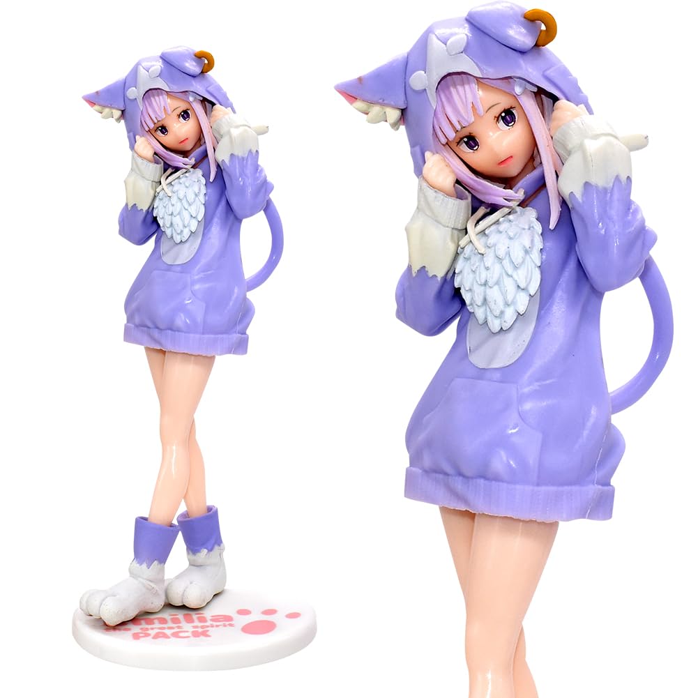 MIFKLMV Re-m Anime Figure 8.2 Inch Rem Action Figure Re,Zero, Starting Life in Another WorldPVC Action Girl Figurine Toys Collectible Model Indoor Decoration Ornaments Gifts - Blue