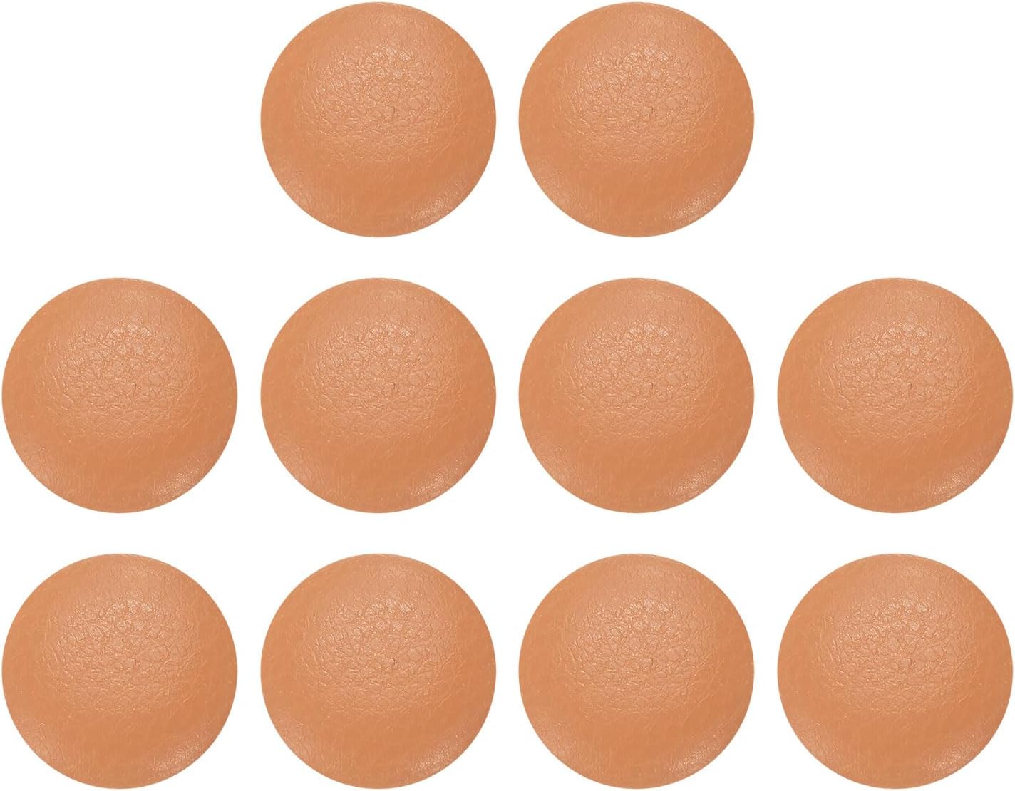 sourcing map 10pcs PU Leather Covered Buttons 12.5mm (20L) Diameter Round Aluminum Shank Craft Replacement Sewing Buttons for Clothing Decoration DIY Accessories, Yellow