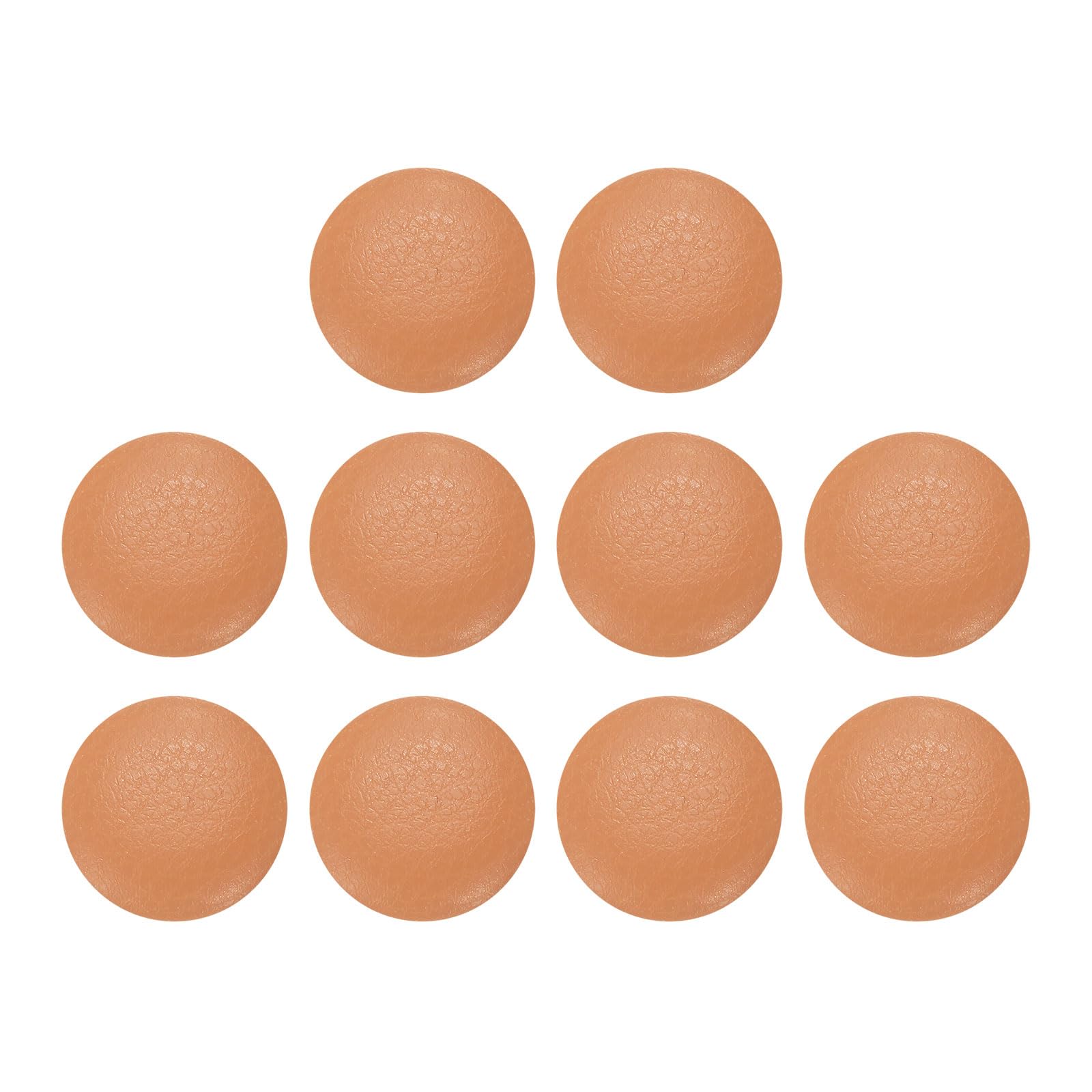 sourcing map 10pcs PU Leather Covered Buttons 12.5mm (20L) Diameter Round Metal Shank Craft Replacement Sewing Buttons for Clothing Decoration DIY Accessories, Yellow