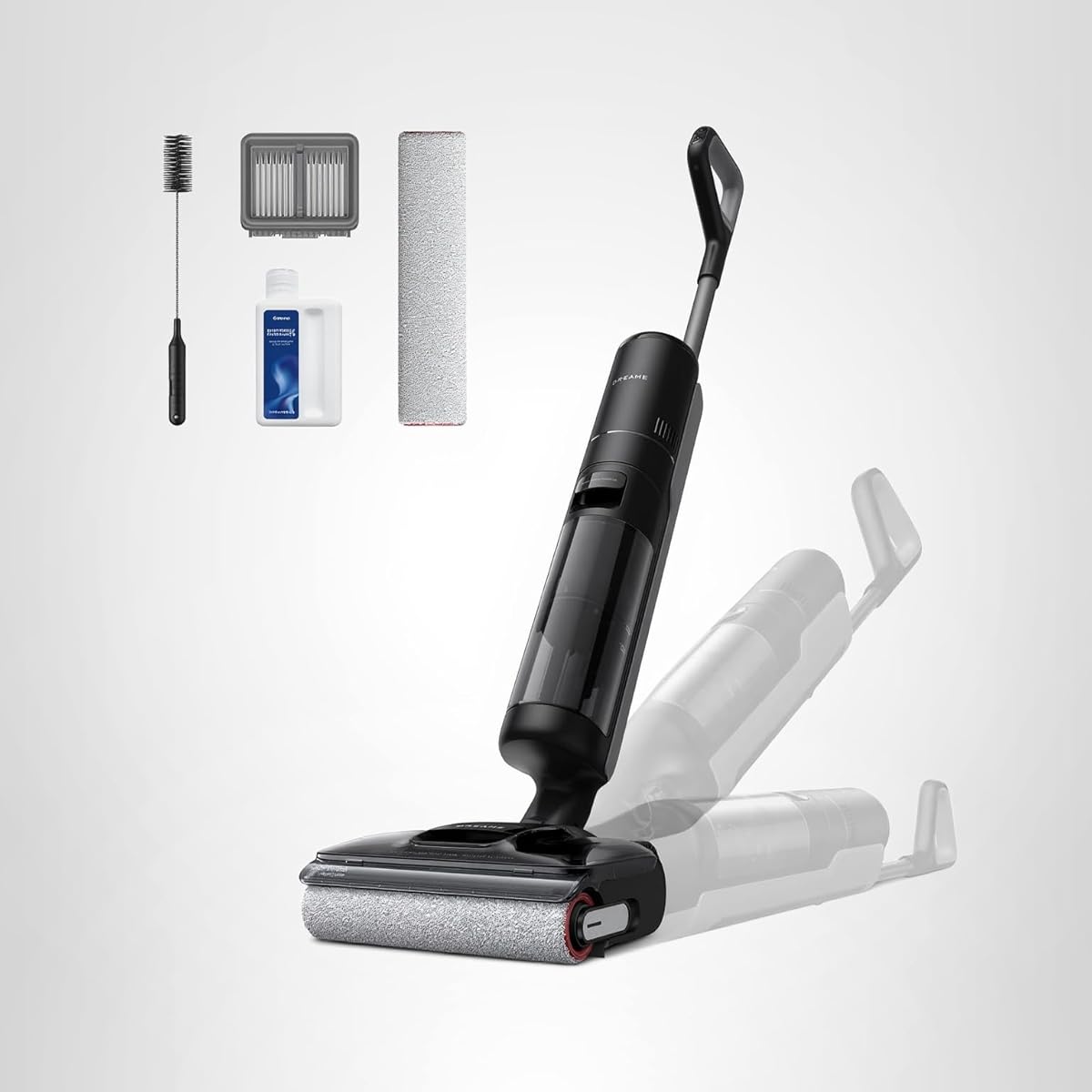 DREAME H12 Pro FlexReach Wet Dry Vacuum Cleaner, 0 Tangle Cordless Vacuum Mop All-in-One for Hard Floors, 180° Lie-Flat Floor Cleaner Machine with 194°F Hot Self-Cleaning, 50Mins Runtime