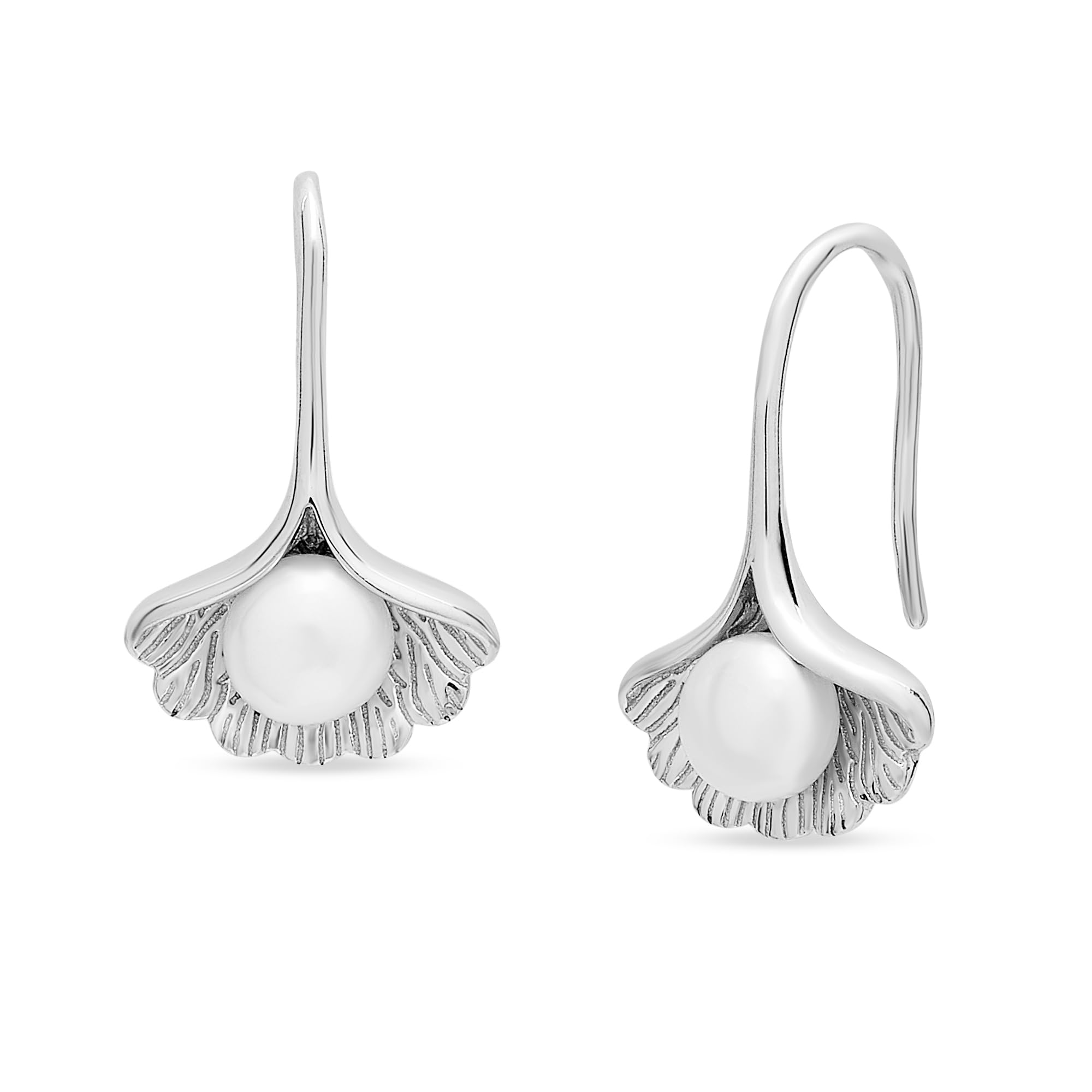 ZAVYA 925 Sterling Silver Designer Rhodium Plated Pearl Stud Earrings for Women | Stylish Silver Jewellery | Gift Women & Girls | With Certificate of Authenticity and 925 Hallmark (B097CDMLVY) Amazon Price History, Amazon Price Tracker